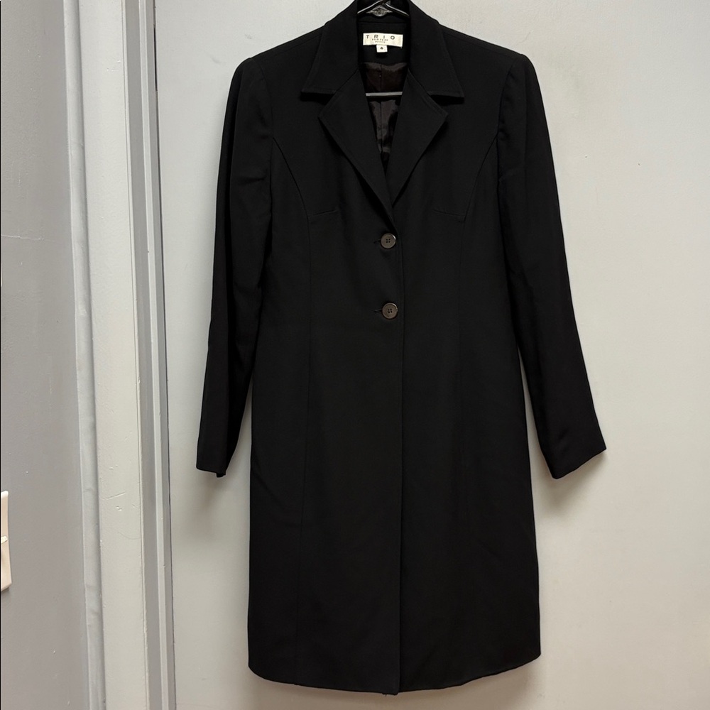 TRIO New York Petite Black Wool Blend Blazer – Size 4